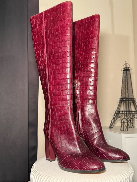 Coach Shoes - New Coach Brigitte Boot Croc-Embossed
Over-the-Knee Boots in Burgundy size 8